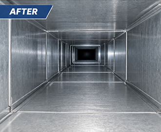 air duct after deep cleaning service