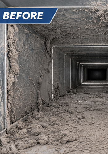 air duct before professional cleaning